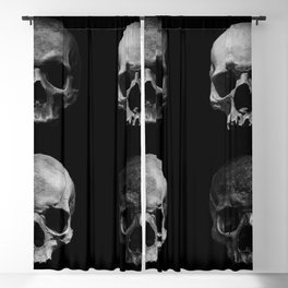 Skulls quartet BW Blackout Curtain