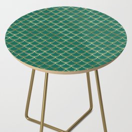 Gold Green Scales Pattern Side Table