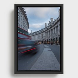 Oxford Circus in Motion Framed Canvas