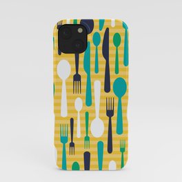 Pattern of spoons, forks and knifes iPhone Case