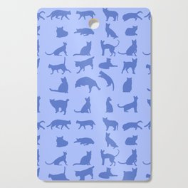 cute cats pattern deep blue Cutting Board