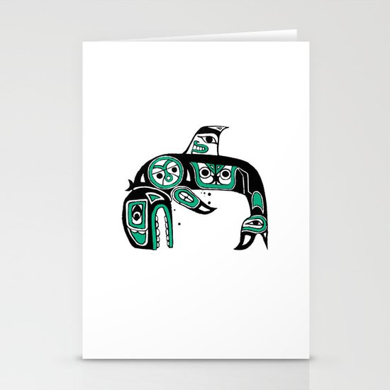 Native American Orca Stationery Cards