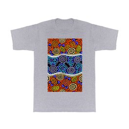 Authentic Aboriginal Art - River Journey T Shirt