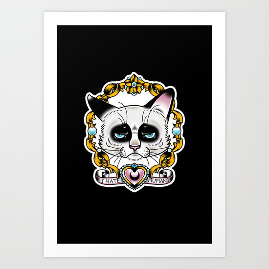 Grumpycat Art Print