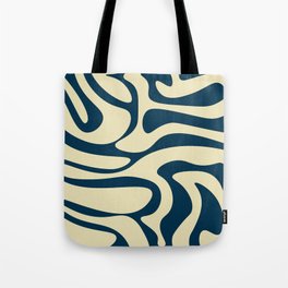 Retro Style Abstract Background - Navy and Champagne Tote Bag