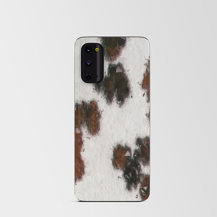 Bohemian Rust Cowhide Patch of Fur Painted with Brushstrokes Android Card Case