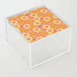 80s Floral Pattern Acrylic Box
