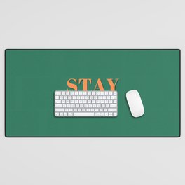 Focus, Stay focused, Empowerment, Motivational, Inspirational, Green Desk Mat