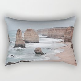 Australia Photography - The Twelve Apostles Under The Gray Sky Rectangular Pillow