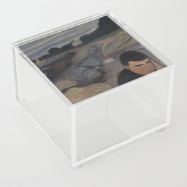 Melancholy 1892 Edvard Munch Acrylic Box