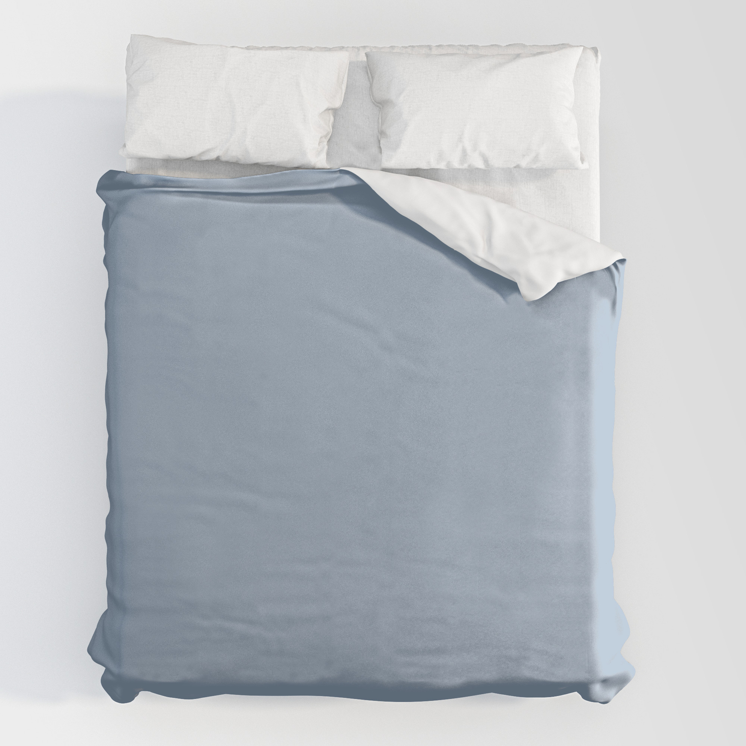 Solid Blue Gray Color Duvet Cover By, Blue Gray Duvet Cover