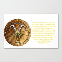 Capricorn Horoscope Zodiac Astrology T-Shirt Canvas Print
