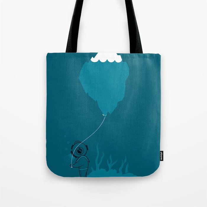 The Diver and his Balloon Tote Bag