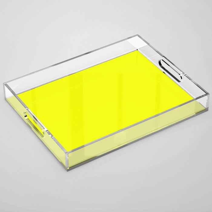 Neon Yellow Simple Modern Color Collection Acrylic Tray