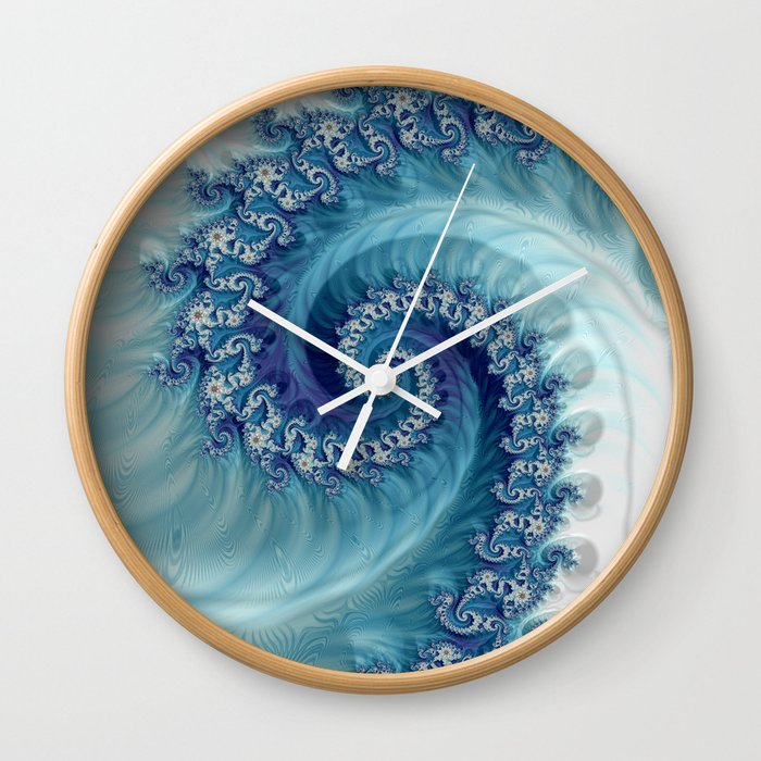 Sound of Seashell - Fractal Art Wall Clock