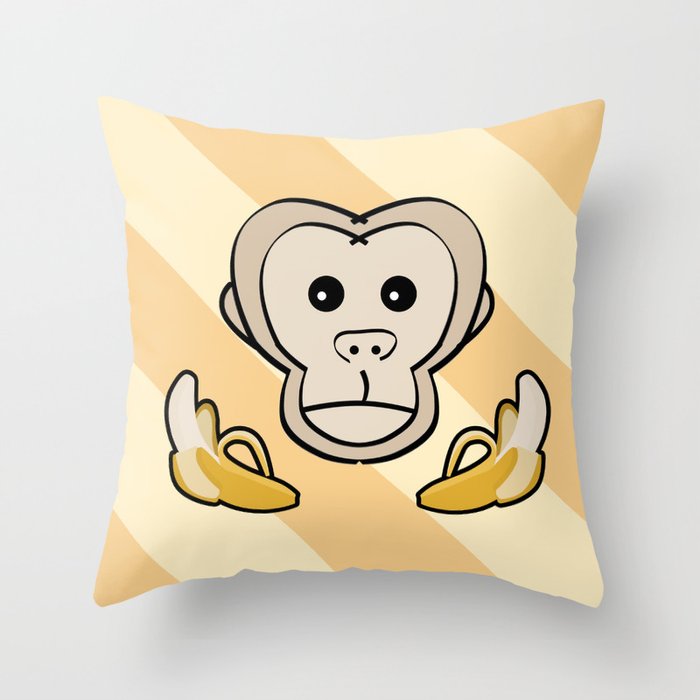 monkey throw pillow
