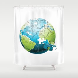 save earth Shower Curtain