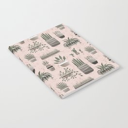 Zen Plants Pink Pattern Notebook