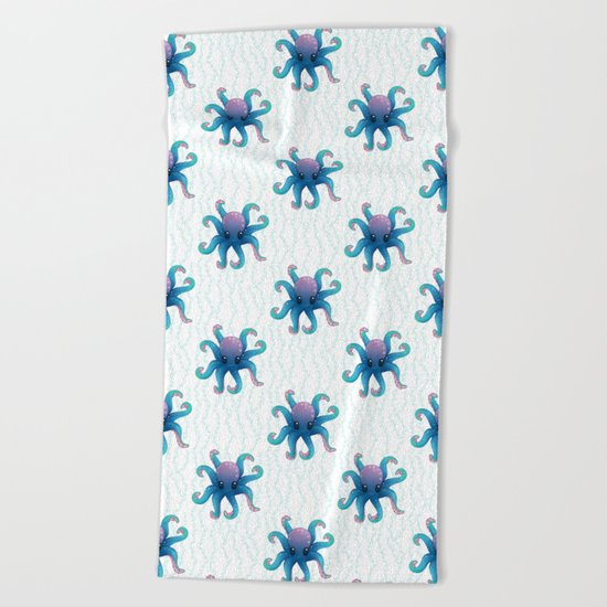 Octopus Friend_ Pattern Beach Towel