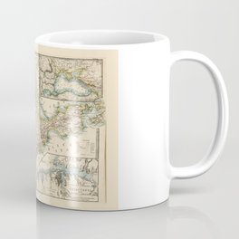 The Crimea (Ukraine) Sevastopol Region Map circa 1855 Coffee Mug