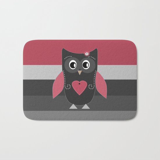 Wonderful owl . Pillow . Bath Mat