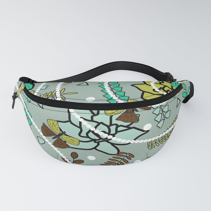 Spring butterflies, flowers and beads Fanny Pack