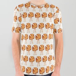 Grilled Cheese Sandwich Pin-Up All Over Graphic Tee