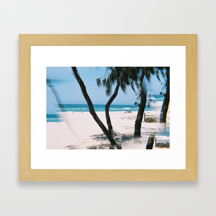 Filtered Beach Framed Art Print
