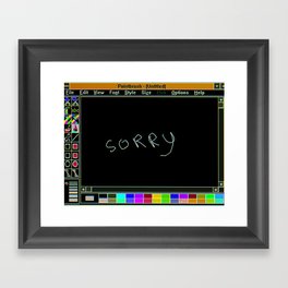 Sorry Framed Art Print