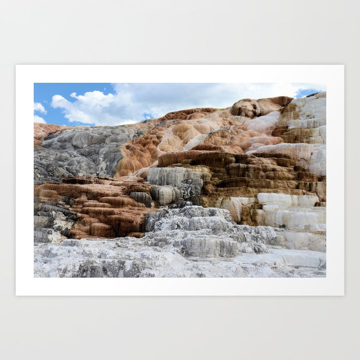 Mammoth Hot Springs at Yellowstone National Park, Wyoming Art Print