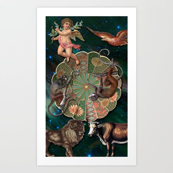 WHEEL OF FORTUNE TAROT CARD Art Print