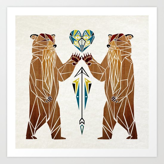 bear love Art Print