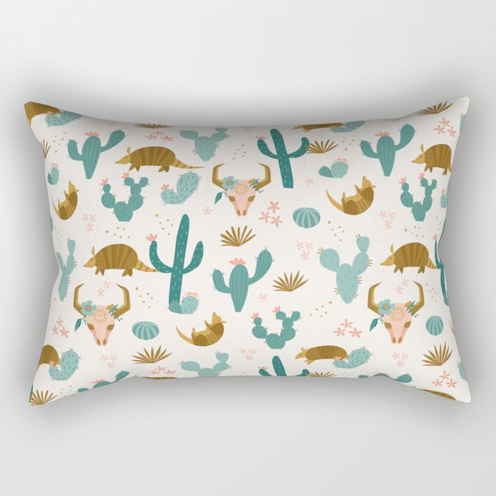 Armadillos in the Desert Rectangular Pillow