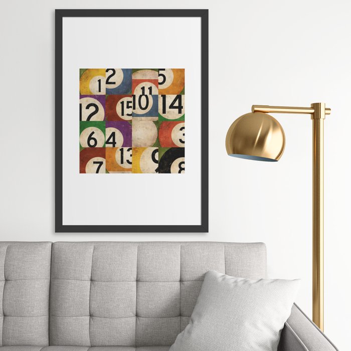 Billiards pool balls graphic art