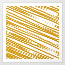 Yellow stripes background Art Print