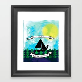 And on that day the sea was fierce Framed Art Print