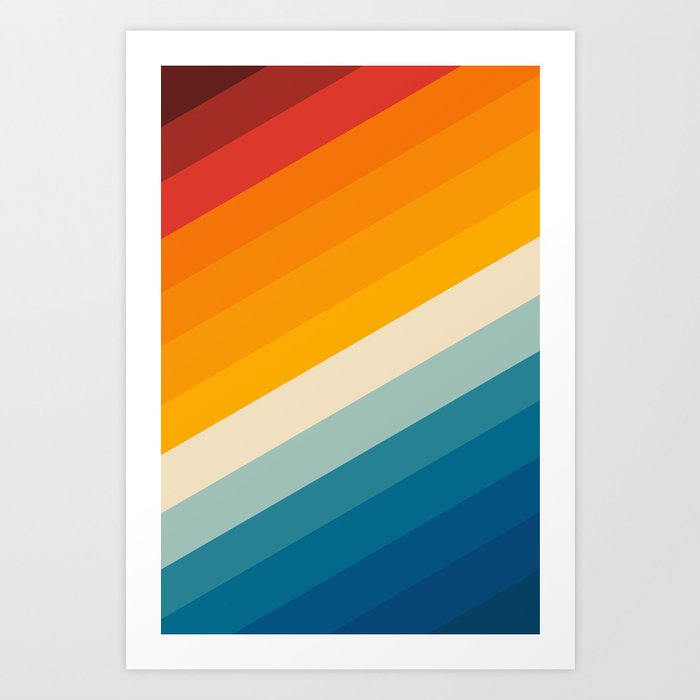 Colorful bold stripes lines Art Print