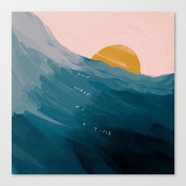 "One Wave At A Time" Canvas Print