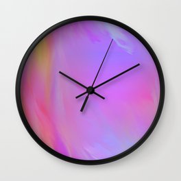Neon Flow Nebula #4 Wall Clock