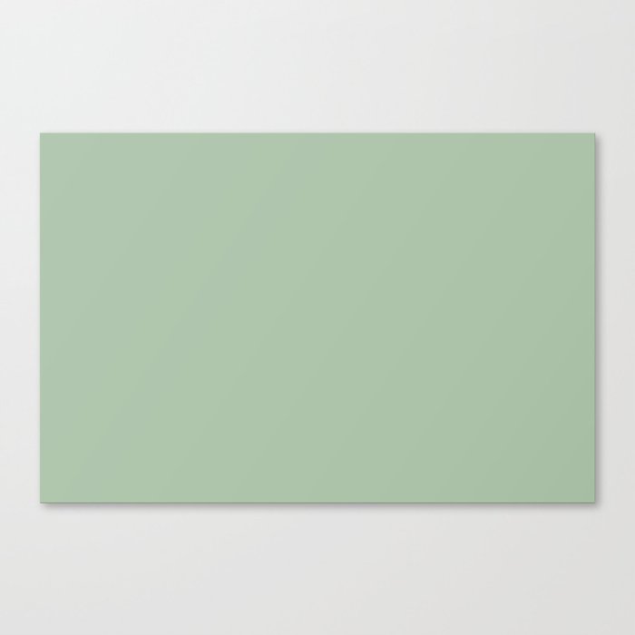 Glorious Pastel Green Solid Color Pairs To Sherwin Williams Easy Green SW 6450 Canvas Print