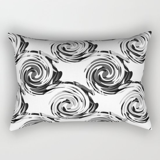 Abstract pattern in black and white tone. Rectangular Pillow