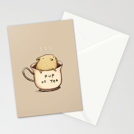 Pup of Tea Stationery Card