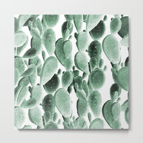 Climbing Cacti Metal Print
