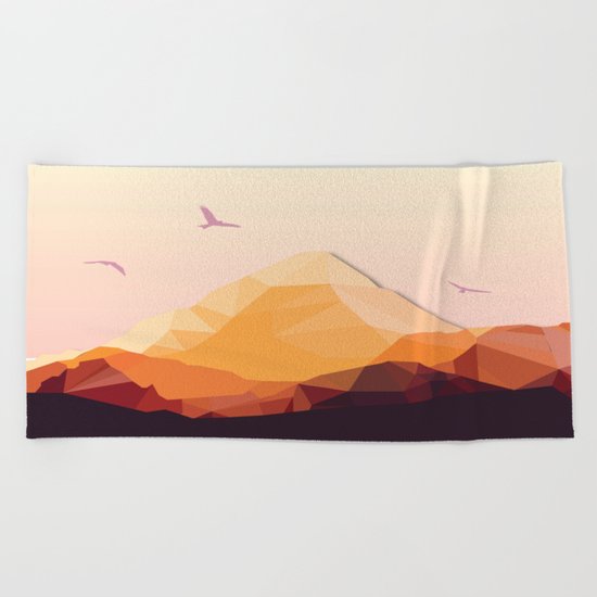 Night Mountains No. 25 Beach Towel