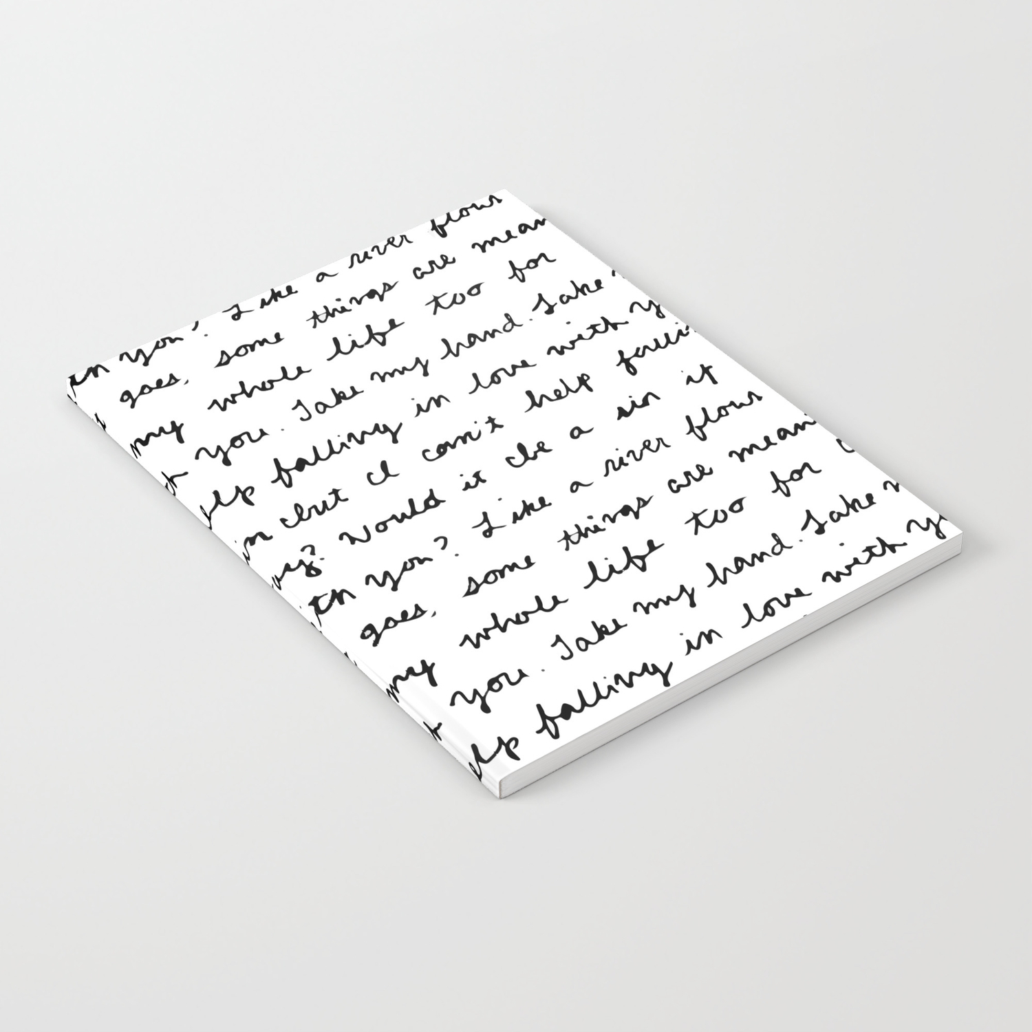can t help falling in love script notebook by stopthepresses