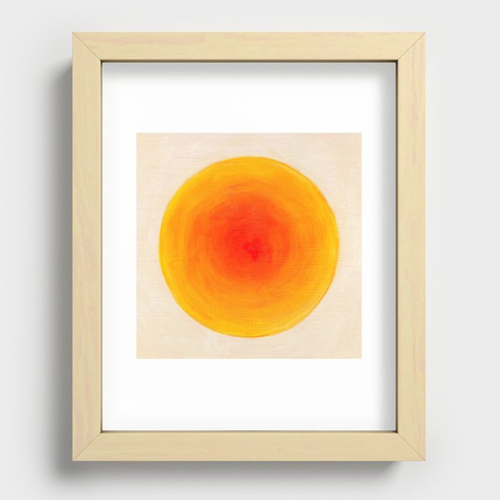 Rising sun gradient - Abstract oil painting Recessed Framed Print