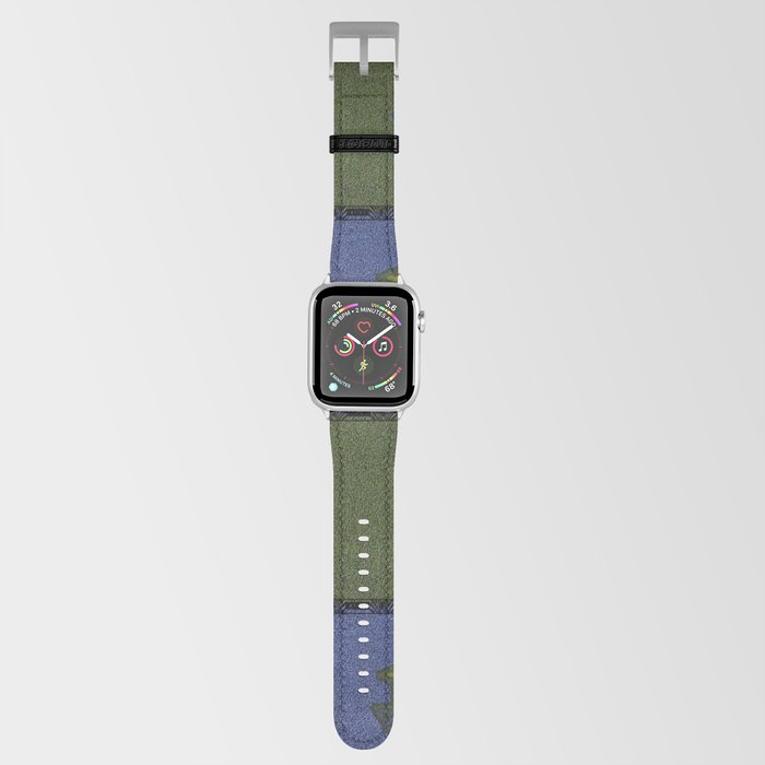 African Antelope on Velvety Suede Stripes Apple Watch Band