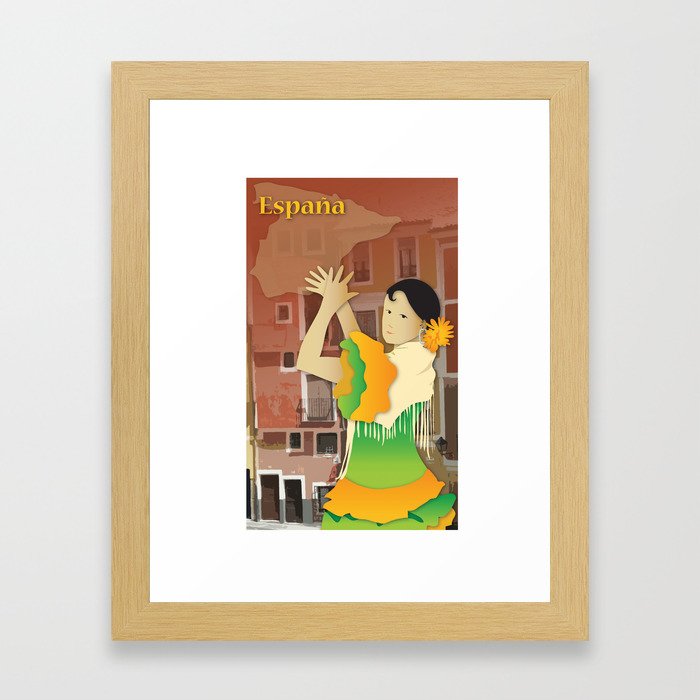 Hispanic Heritage Series - Espana Flamenco Dancer Framed Art Print