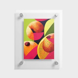 Orange Blitz - Abstract Minimalist Digital Retro Poster Art Floating Acrylic Print
