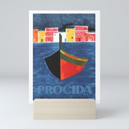 1954 ITALY Procida Travel Poster Mini Art Print